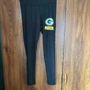 Green Bay Packers Black Leggings ,like new